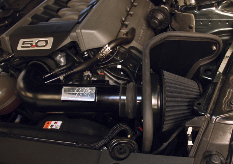 K&N Engineering 71-3535 Black Performance Cold Air Intake Kit for Ford Mustang 5.0L V8