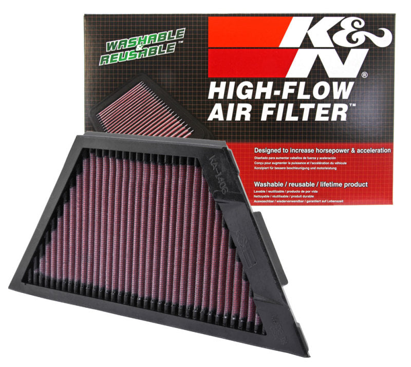 K&N Engineering High-Flow Replacement Air Filter for Kawasaki ZX-14R and ZG1400 Concours Models (Part Number KA-1406)