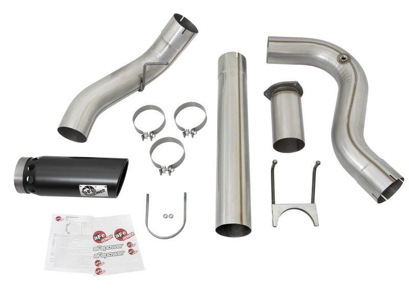 aFe ATLAS 5-Inch DPF-Back Aluminized Steel Exhaust System with Black Tip for 2017 Ford F-250/F-350 6.7L Diesel