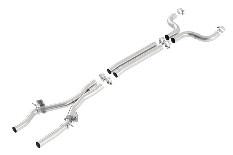 Borla X-Pipe with Mid-Pipes for 2016-2024 Chevrolet Camaro SS and LT1 6.2L V8, Part Number 60610