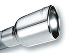 Borla Universal Polished Exhaust Tip with Clamp – 2.5 Inch Inlet, 4.25 x 3.5 Inch Single Oval Rolled-Edge Angle-Cut Outlet