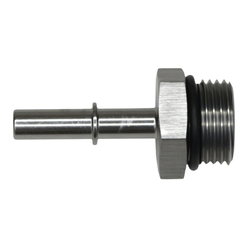 DeatschWerks 10AN ORB Male to 5/16 Inch Male EFI Quick Connect Adapter - Anodized DW Titanium