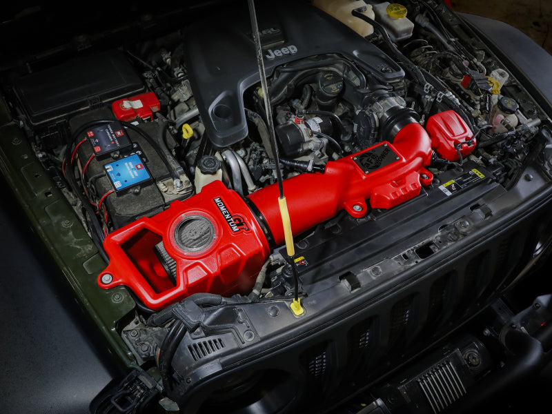 aFe Momentum GT Pro DRY S Cold Air Intake System for Jeep Wrangler JL & Gladiator JT 3.6L V6 (Red Edition)