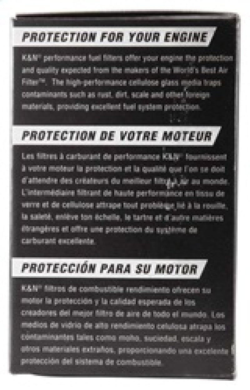 K&N Engineering PF-1300 Cellulose Media Fuel Filter for High-Flow Performance