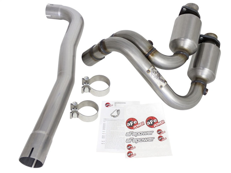 aFe Power Direct Fit Stainless Steel Front Catalytic Converter for Jeep Wrangler (TJ) 04-06, I6 4.0L