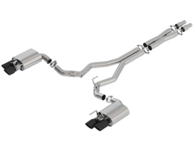 Borla ATAK Cat-Back Exhaust System for 2018-2023 Ford Mustang GT with Black Chrome Tips