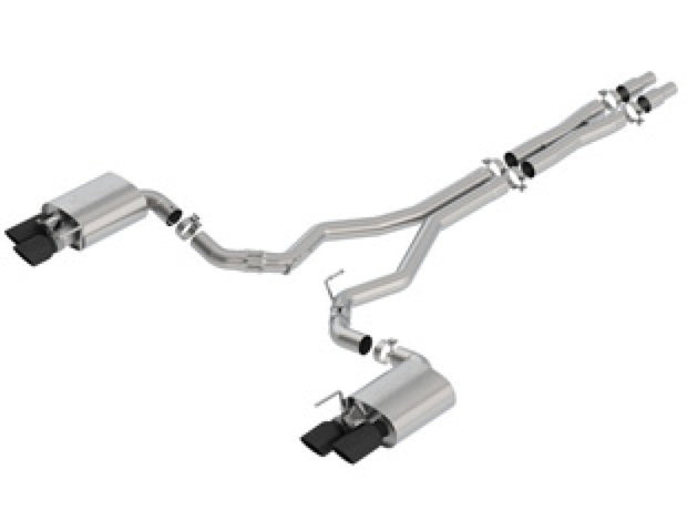Borla ATAK Cat-Back Exhaust System for 2018-2023 Ford Mustang GT with Black Chrome Tips