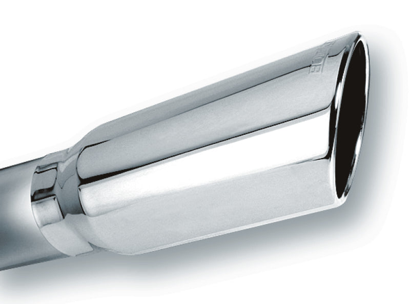 Borla 20249 4-inch Inlet 5-inch Round Rolled Angle-Cut Exhaust Tip with Clamp