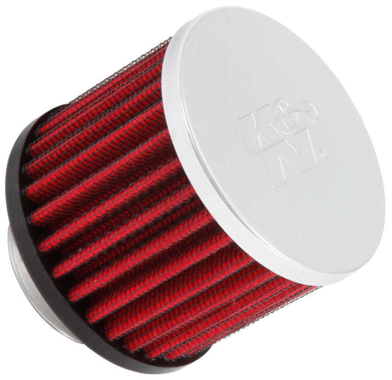 K&N Engineering 62-1440 Crankcase Vent Filter with Chrome Top and Reusable Synthetic Media