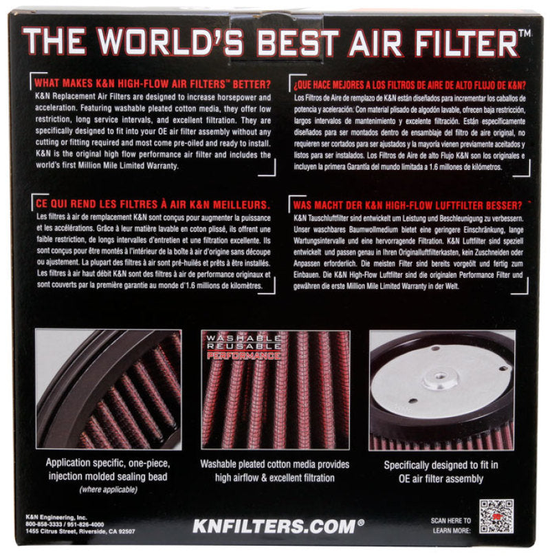 K&N Engineering HD-1102 Replacement Air Filter for Harley-Davidson V-Rod Models