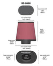 K&N Engineering RC-5000 Universal Chrome Air Filter for GM TPI Custom - Oval Flange