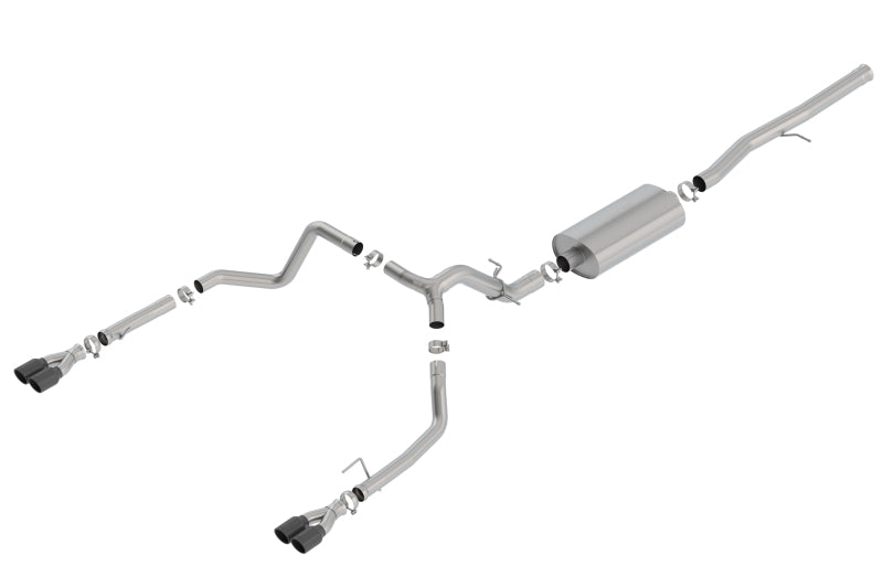 Borla 19 Chevrolet Silverado & GMC Sierra 1500 6.2L SS Touring Cat-Back Exhaust with Black Chrome Tips