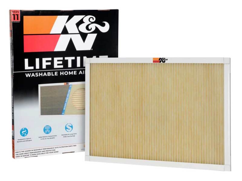 K&N Engineering HVAC Air Filter - 20 x 24 x 1, Reusable Synthetic Pleated Filter for Long-Lasting Air Quality