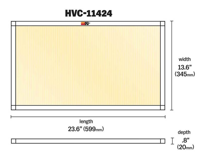 K&N Engineering HVAC Filter Part HVC-11424 – Washable & Reusable, MERV 11 Pleated Synthetic Media, 14 x 24 x 1 Inches