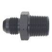 DeatschWerks 6AN Male Flare to 3/8 Inch Male NPT Adapter - Anodized Matte Black