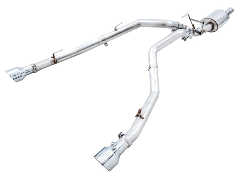 AWE Tuning 09-18 Ram 1500 5.7L Dual Rear Exit Cat-Back Exhaust with Chrome Silver Tips - Part 3015-32002