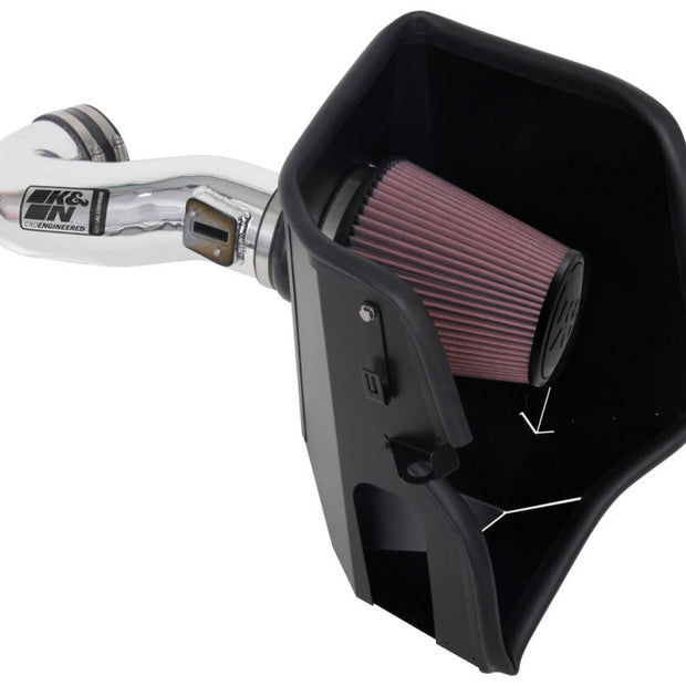 K&N 2019 Chevy Silverado / GMC Sierra 1500 V8-5.3/6.2L Performance Air Intake Kit with Reusable High-Flow Filter