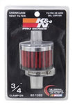 K&N Engineering 62-1360 3/4 Inch ID Crankcase Vent Filter with Chrome Top