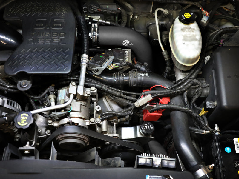aFe BladeRunner Aluminum Hot & Cold Charge Pipe Kit for GM Duramax 6.6L Diesel Trucks (06-10) - Black
