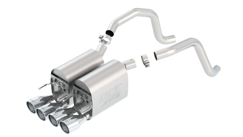 Borla ATAK Exhaust System for Chevrolet Corvette 2005-2008 & 2006-2013 Z06/ZR1 – Aggressive Sound with 4-Inch Polished T-304 Stainless Steel Tips