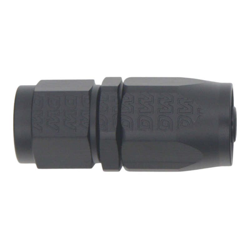 DeatschWerks 6AN Female Swivel Straight Hose End CPE - Anodized Matte Black