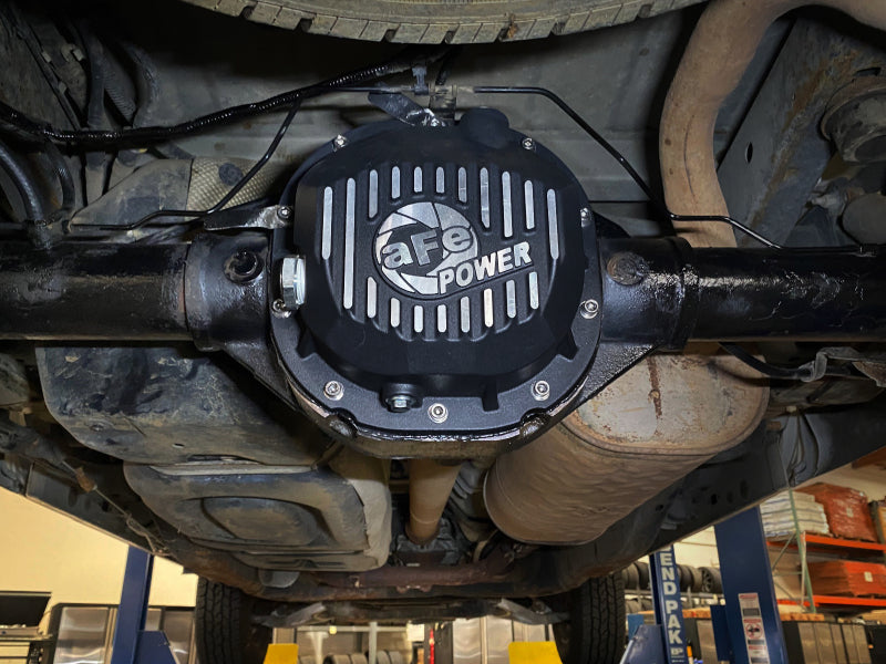 aFe 90-14 Ford F-150 Rear Differential Cover with Machined Fins and Magnetic Drain - Black