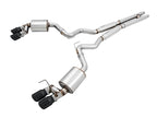 AWE Tuning Touring Edition Cat-Back Exhaust for 2018-2023 Ford Mustang GT - Quad Diamond Black Tips
