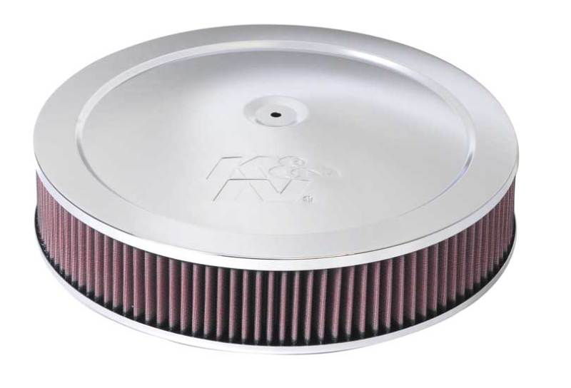 K&N Engineering 14-inch Red Custom Air Cleaner Assembly with 5.125-inch ID and 14-inch OD
