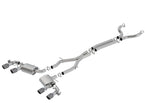 Borla Atak Cat-Back Exhaust System for 2017-2023 Chevrolet Camaro ZL1 6.2L V8 with Dual Mode NPP Valves and Carbon Fiber Tips