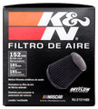 K&N Engineering RU-3101HBK Black Universal Round Tapered Air Filter - 6 Inch Flange ID
