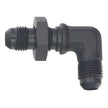 DeatschWerks 6AN Male Flare to 6AN Male Flare Bulkhead Adapter 90-Degree Anodized Matte Black