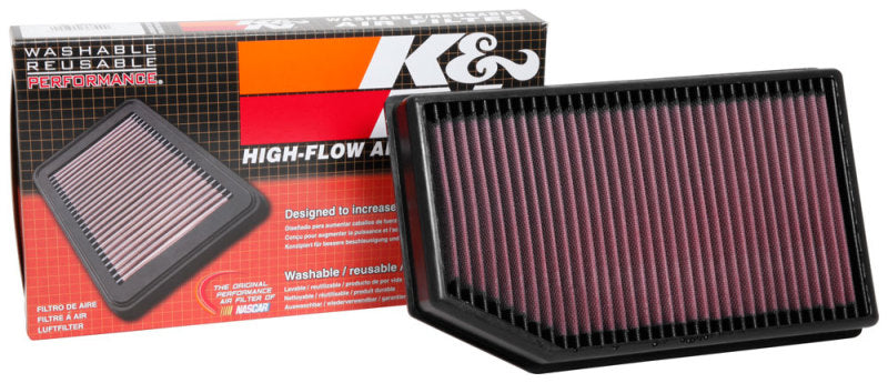 K&N Engineering 33-5076 High-Flow Drop-In Air Filter for 2018-2019 Jeep Wrangler JL 2.0L/3.6L