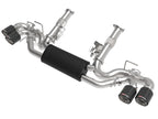 aFe MACH Force-Xp 3 Inch to 2-1/2 Inch Stainless Steel Cat-Back Exhaust System with Carbon Fiber Tips for Chevrolet Corvette C8 (2020-2026)