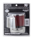 K&N Engineering 62-1513 Crankcase Vent Filter with Chrome Top and Rubber Base for Classic and Racing Engines