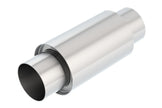 Borla XR-1 Sportsman Shorty Racing Muffler with 3.5-inch Inlet/Outlet, 5-inch Round Body, 8-inch Length - Part Number 40004S