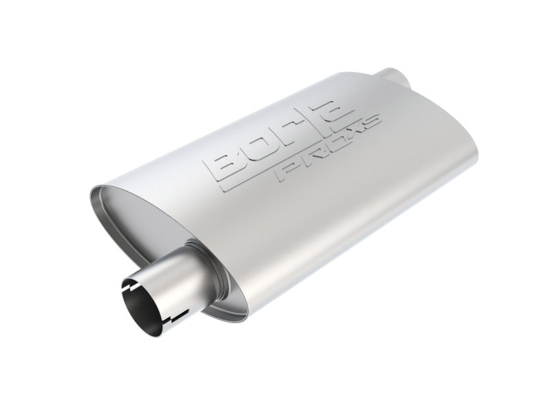 Borla Pro-XS Universal Oval Muffler with 2.25 Inch Offset Inlet and Outlet, Part #400489