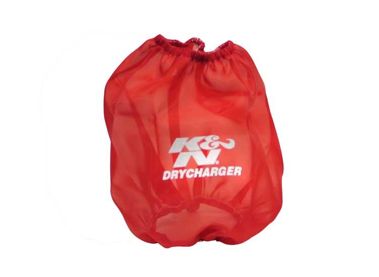 K&N Engineering RF-1041DR Round Tapered Drycharger Air Filter Wrap - Red, 7.5 Inch Base Diameter