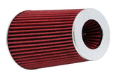 K&N Engineering Universal Air Filter Chrome Round Tapered Red - 4-inch Flange ID, 1.125-inch Flange Length, 5.5-inch Height