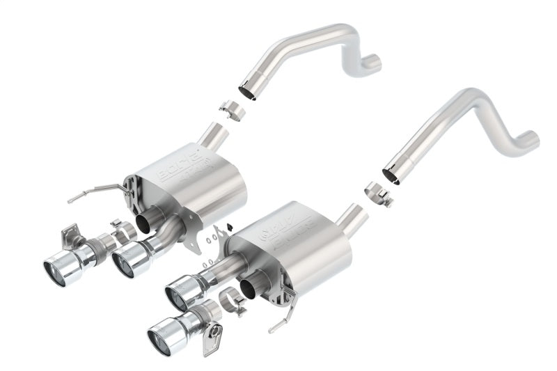 Borla ATAK Axle-Back Exhaust System for Chevrolet Corvette C7 Z06 and Grand Sport 6.2L V8 with NPP Valves