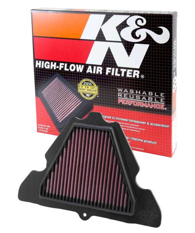 K&N Engineering Part KA-1111 High-Flow Replacement Air Filter for Kawasaki Z1000 & Ninja 1000 Models