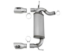 aFe Rebel Series 2.5-inch Stainless Steel Axle-Back Exhaust with Polished Tips for Jeep Wrangler (2007-2018) - V6 3.6L/3.8L