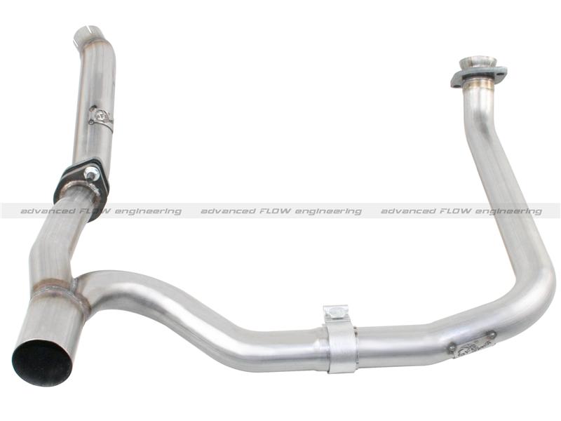 aFe Scorpion 2-1/2 Inch Aluminized Steel Axle-Back Exhaust System with Polished Tip for Jeep Wrangler (2007-2018) V6-3.6L/3.8L