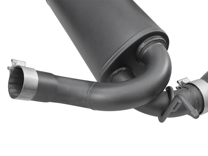 aFe Rebel Series 2.5-inch Dual Black Tip Axle-Back Exhaust System for Jeep Wrangler (JK) 2007-2018 with V6 Engines