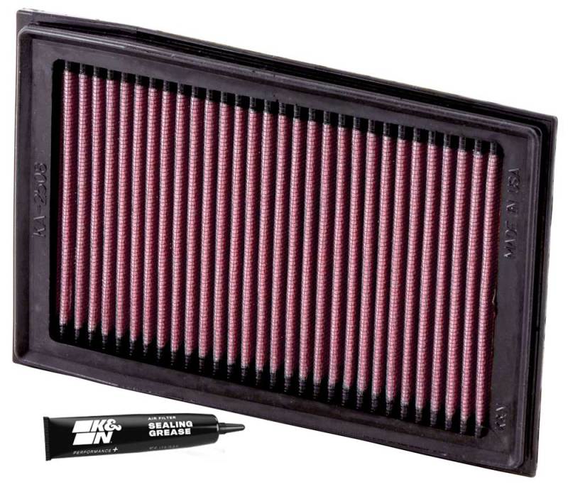 K&N Engineering Part KA-2508 High-Flow Replacement Air Filter for Kawasaki Ninja 250R and 300 Models