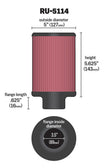 K&N Engineering Universal Rubber Air Filter with 3.5-inch Flange ID, 5-inch OD, and 5.625-inch Height