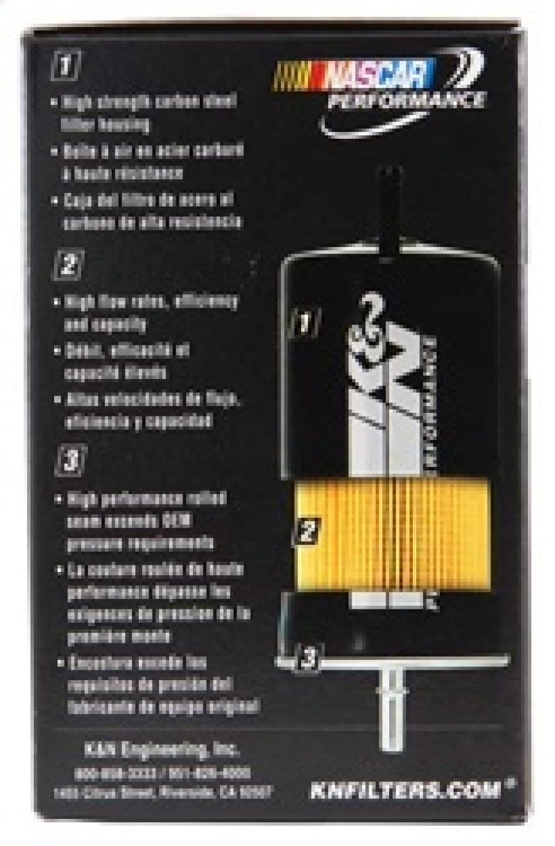 K&N Engineering PF-1000 Cellulose Media Fuel Filter - 2.125 Inch OD x 4.28 Inch Length