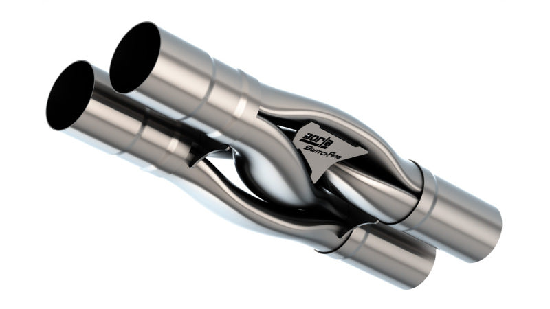 Borla Universal Hydroformed SwitchFire X-Pipe with 3-Inch Inlet and Outlets – No Notches