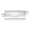 MagnaFlow Part 12256 Stainless Steel Oval Performance Exhaust Muffler – 2.5 Inch Inlet/Outlet, 5x8x18 Inches