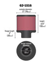 K&N Engineering 62-1516 Chrome Top Crankcase Vent Filter with Deflector Shield and 1-1/4 Inch Flange