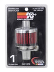 K&N Engineering 62-1370 1-inch Flange ID x 2-inch OD Crankcase Vent Filter with Rubber Base